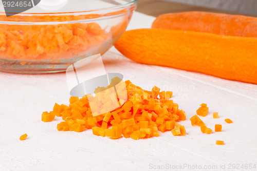 Image of Finely diced fresh carrots