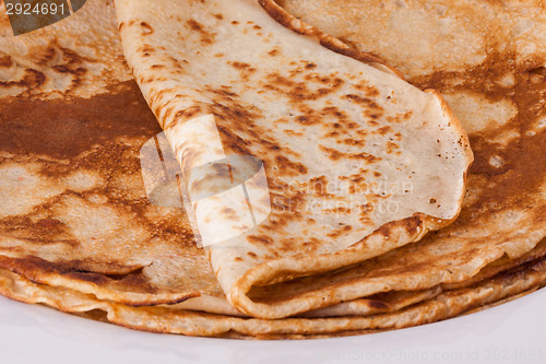 Image of Delicious Pancakes on Plate Served