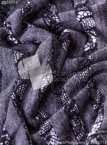 Image of Closeup Gray Flax Linen