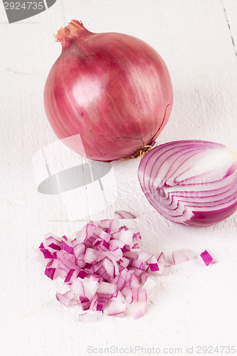 Image of Fresh finely diced red onion