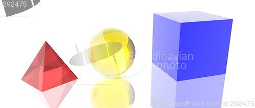 Image of colored 3d shapes