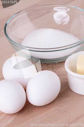 Image of Baking ingredients in the kitchen