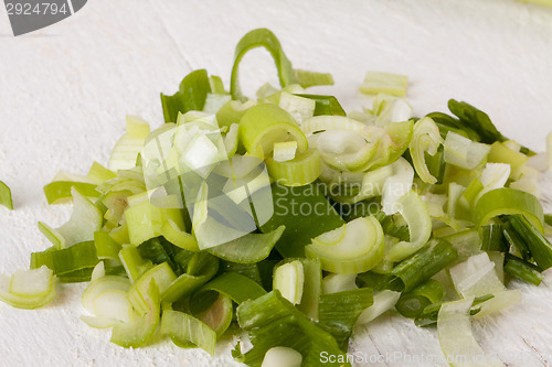 Image of Diced fresh leeks