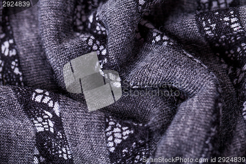 Image of Closeup Gray Flax Linen