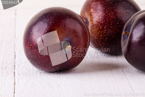 Image of Fresh ripe red plums