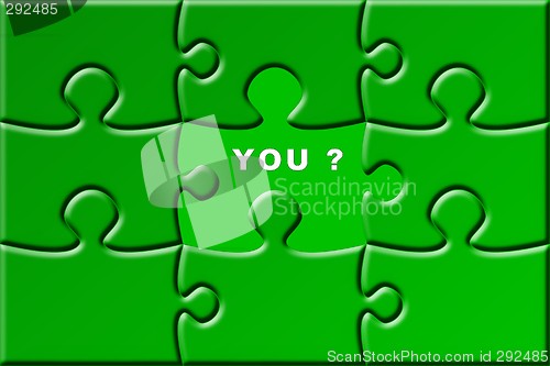 Image of puzzle with a missing piece - you