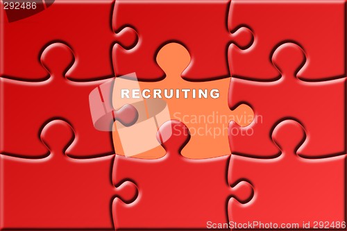 Image of puzzle with a missing piece - recruiting