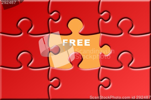 Image of puzzle with a missing piece - free