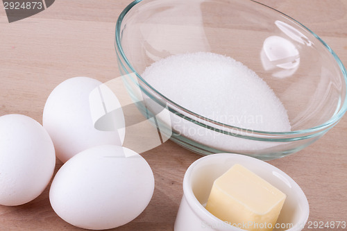 Image of Baking ingredients in the kitchen