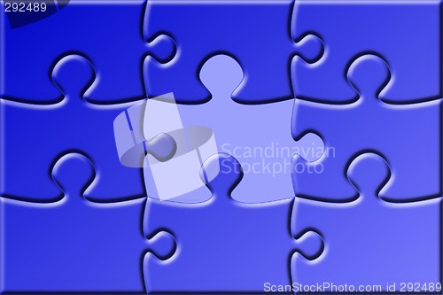 Image of puzzle with missing piece