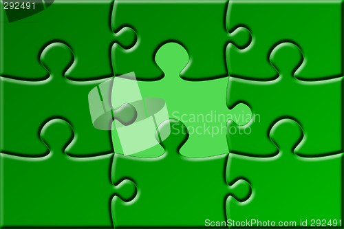 Image of puzzle with missing piece