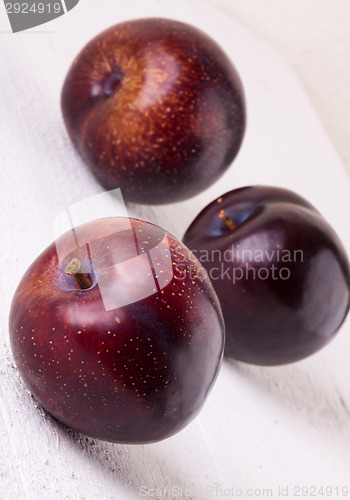 Image of Fresh ripe red plums