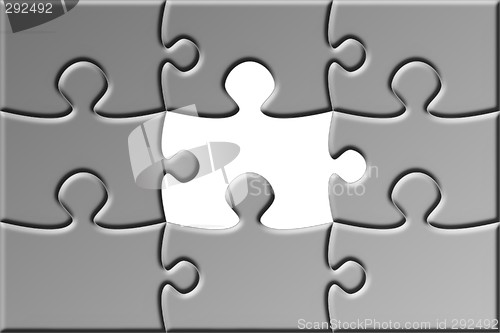 Image of puzzle with missing piece