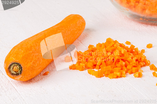 Image of Finely diced fresh carrots
