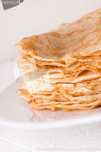 Image of Delicious Pancakes on Plate Served