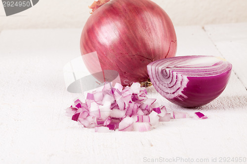 Image of Fresh finely diced red onion