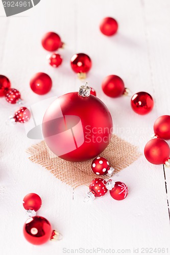 Image of Red themed Christmas background