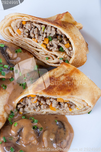 Image of Savory mince pancakes or tortillas