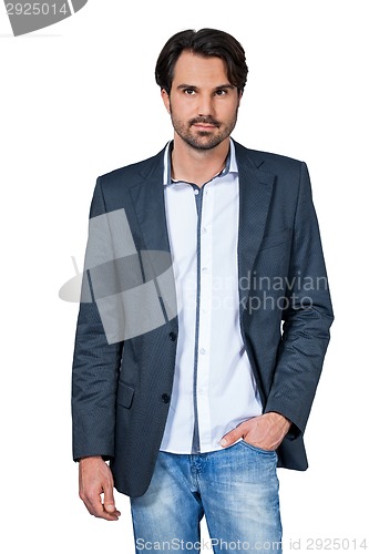 Image of Serious thoughtful young man