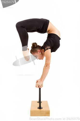 Image of Young professional gymnast woman