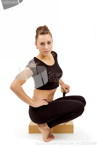 Image of Young professional gymnast woman