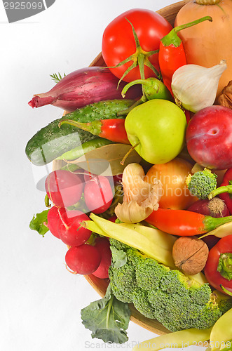 Image of Fruits and vegetables in the basket