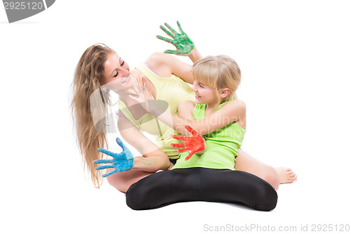 Image of Two playful girls