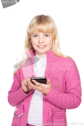 Image of Portrait of cheerful blond girl