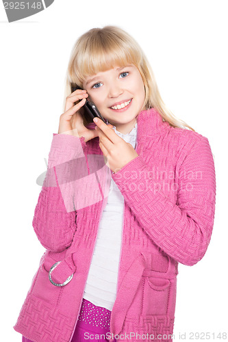 Image of Portrait of cheerful blond girl