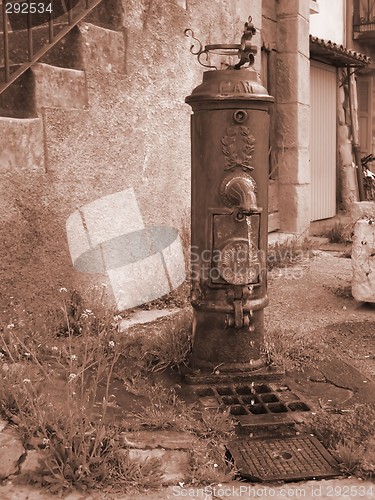 Image of old fountain in a provence village