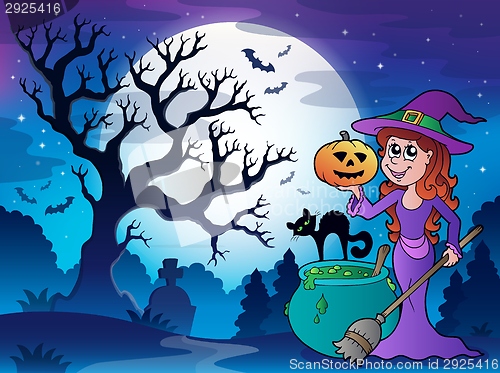 Image of Scenery with Halloween character 1