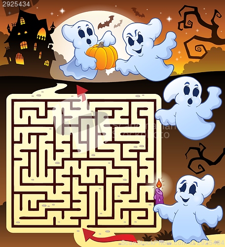 Image of Maze 3 with Halloween thematics