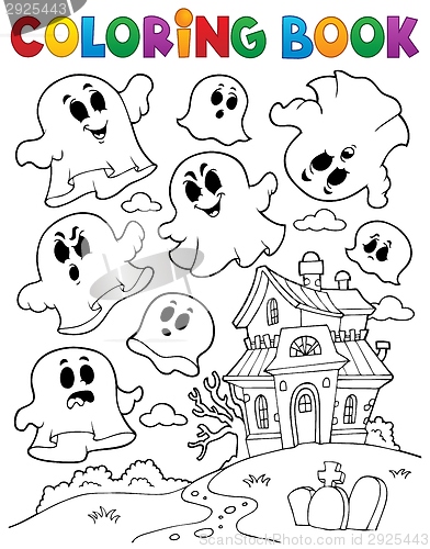 Image of Coloring book ghost theme 2