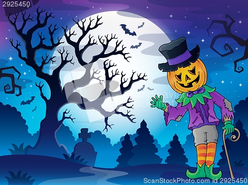 Image of Scenery with Halloween character 2