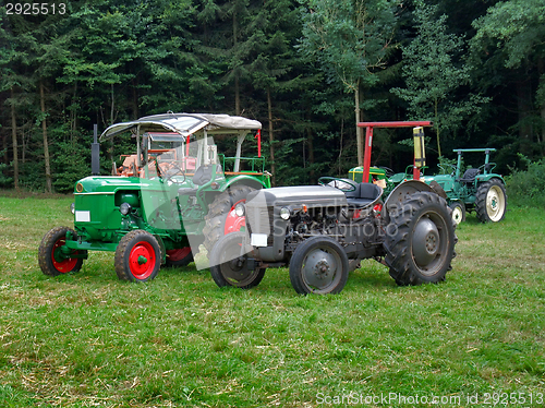 Image of historic tractors