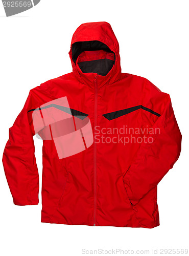 Image of red jacket with hood