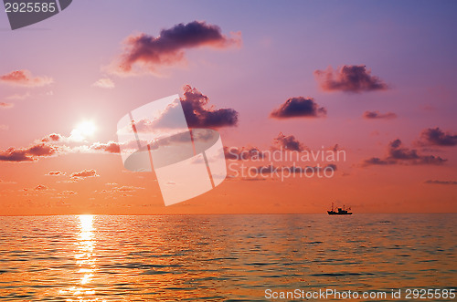 Image of sunrise at sea