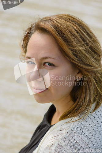 Image of Portrait of young beautiful woman