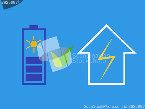 Image of Solar battery as eco source of energy