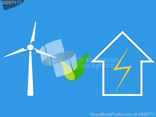 Image of Wind turbine as eco source of energy