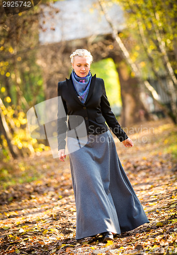 Image of Young girl in the park