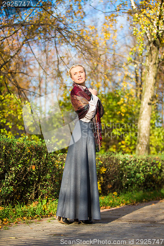 Image of Young girl in the park
