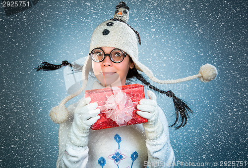 Image of Funny christmas girl