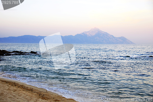 Image of Mount Saint Athos in Greece