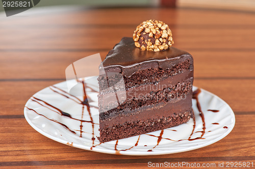 Image of chocolate cake piece