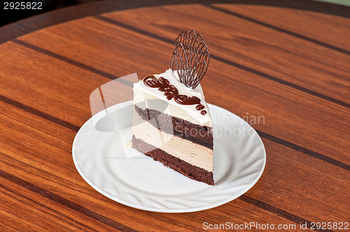 Image of chocolate cake piece