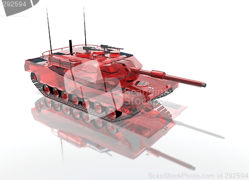 Image of red glass tank