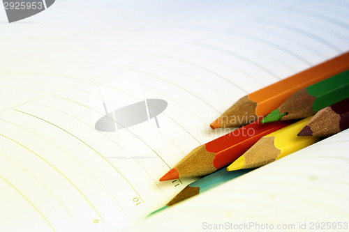Image of Color pencil and agenda
