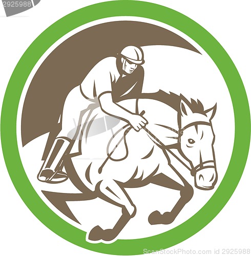 Image of Equestrian Show Jumping Circle Retro