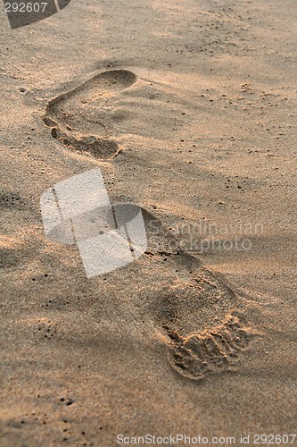 Image of footprints on the beach